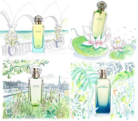 parfum hermes un jardin|Hermes gardens perfume collection.